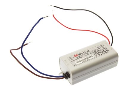 MEAN WELL LED Driver, 12V Output, 15W Output, 1.25A Output, Constant Voltage