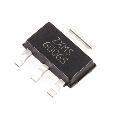 DiodesZetex IntelliFET ZXMS6006SGTA N-Kanal, SMD MOSFET 60 V / 2,8 A 1,6 W, 3-Pin SOT-223