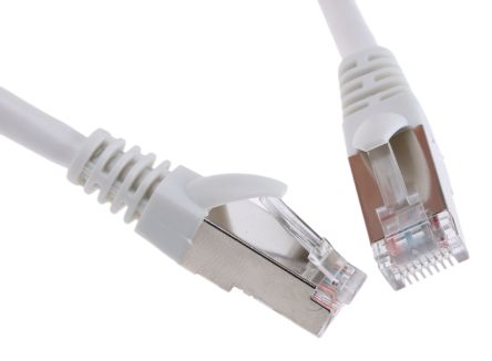 RS PRO Ethernetkabel Cat.5e, 1m, Weiß Patchkabel, A RJ45 F/UTP Stecker, B RJ45, PVC