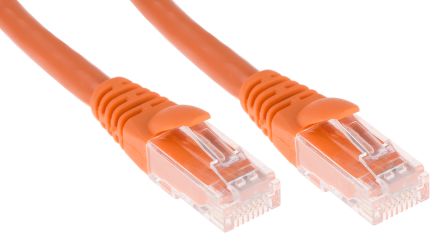 RS PRO Ethernetkabel Cat.6, 1m, Orange Patchkabel, A RJ45 U/UTP Stecker, B RJ45, LSZH