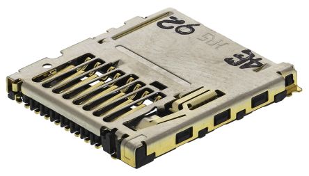 Hirose Conector Para Tarjeta De Memoria MicroSD De 8 Contactos, Paso 1.1mm, 1 Fila, Montaje Superficial