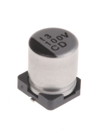 Nichicon 100μF Aluminium Electrolytic Capacitor 35V Dc, Surface Mount - UCD1V101MCL6GS