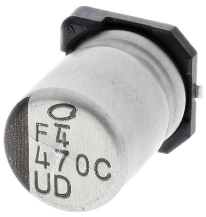 Nichicon UD, SMD Aluminium-Elektrolyt Kondensator 470μF ±20% / 16V Dc, Ø 8mm X 10mm, Bis 105°C