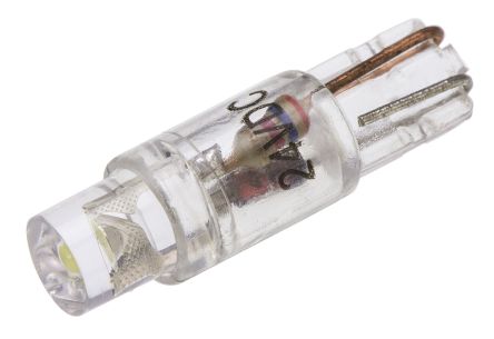JKL Components LED Signalleuchte Weiß, 24V, Ø 4.5mm X 20.3mm, Keilsockel