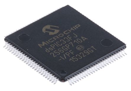 Microchip 定点、浮点 DSP芯片, 100针, TQFP封装, 2通道UART, 40MHz