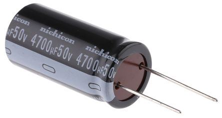 Nichicon VY, THT Aluminium-Elektrolyt Kondensator 4700μF ±20% / 50V Dc, Ø 20mm X 40mm, Bis 105°C