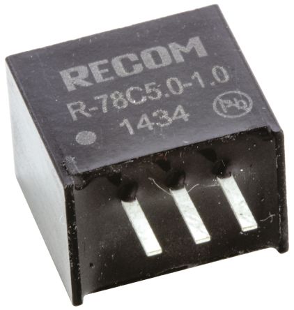 Recom Regolatore Switching, Ingresso 8 → 42V Cc, Uscita 5V Cc, 1A, 5W