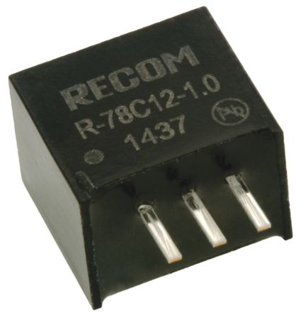 Recom Regolatore Switching, Ingresso 15 → 42V Cc, Uscita 12V Cc, 1A, 12W