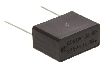 Panasonic ECQUA X2 Folienkondensator 1μF ±20% / 275V Ac, THT Raster 22.5mm