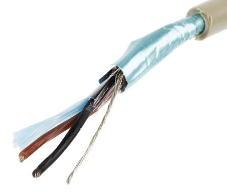 Alpha Wire Pro-Tekt Datenkabel 0.09 Mm² Ø 3.58mm Folie Schirmung PVC Isoliert Mehrleiter Grau