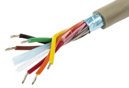 Alpha Wire Pro-Tekt Datenkabel 0.23 Mm² Ø 5.18mm Folie Schirmung PVC Isoliert Mehrleiter Grau