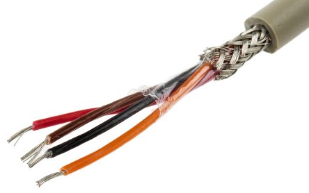 Alpha Wire Cable De Datos Apantallado Pro-Tekt De 4 Conductores, 0.35 Mm², 22 AWG, Long. 50m, Ø Ext. 5.33mm, Funda De
