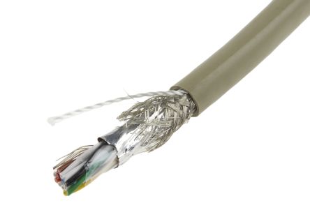Alpha Wire Cable De Datos Apantallado Pro-Tekt De 12 Conductores, 6 Pares, 0.23 Mm², 24 AWG, Long. 50m, Ø Ext. 7.95mm,