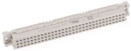 HARTING C2 DIN 41612-Steckverbinder Buchse Gerade, 96-polig / 3-reihig, Raster 2.54mm Lötanschluss Durchsteckmontage