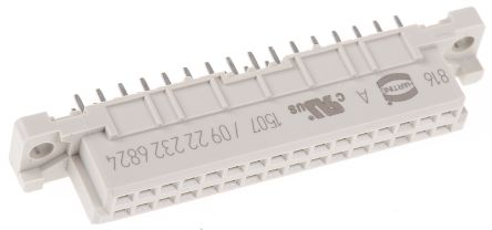 HARTING 09 22 C2 DIN 41612-Steckverbinder Buchse Gerade, 32-polig / 2-reihig, Raster 2.54mm Lötanschluss