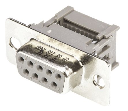 HARTING 9 Way Cable Mount D-sub Connector Socket, 2.77mm Pitch