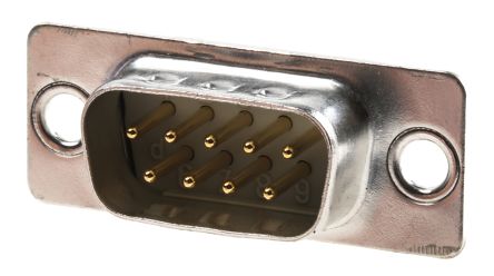HARTING D-Sub Standard Sub-D Steckverbinder Stecker, 9-polig / Raster 2.74mm, Durchsteckmontage Lötanschluss