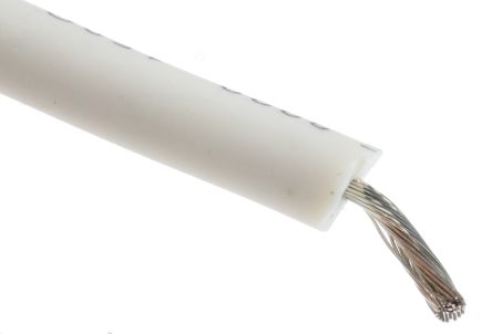 Alpha Wire Einzeladerleitung 2,1 Mm², 14 AWG 30m Weiß Silikongummi Isoliert Ø 6.81mm UL3239