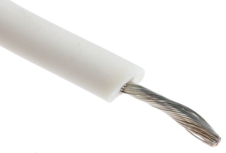 Alpha Wire Einzeladerleitung 3,3 Mm², 12 AWG 30m Weiß Silikongummi Isoliert Ø 7.29mm 65/0,25 Mm Litzen UL3239