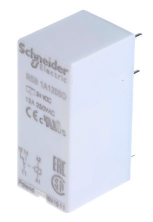 Schneider Electric 施耐德 功率继电器, RSB系列, 24V 直流线圈电压, 切换电流12A, 单刀双掷