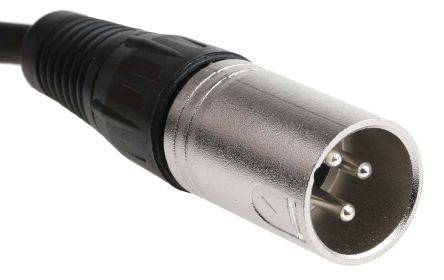 RS PRO Female 3 Pin XLR To Male 3 Pin XLR Cable, Black, 20m