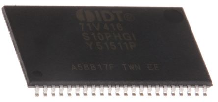 IDT, IDT71V416S10PHGI SRAM Memory, 4Mbit, 10ns, 3 &#8594; 3.6 V TSOP 44-Pin