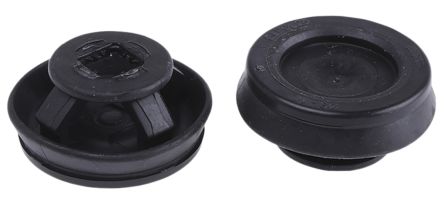 WISKA Black Polypropylene, Thermoplastic 25mm Cable Grommet For 9 → 17mm Cable Dia.