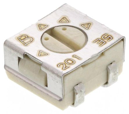 Bourns 3314 1-Gang SMD Trimmer-Potentiometer, Einstellung Von Oben, 200Ω, ±20%, 0.25W, J-Schraubkloben, L. 4.5mm