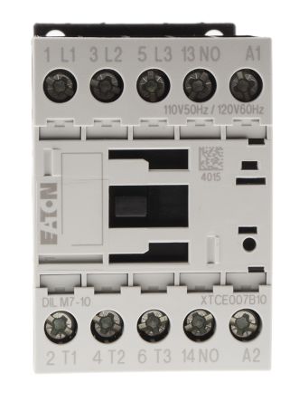 Eaton Contactor XStart Moeller De 3 Polos, 3 NA, 7 A, Bobina 110 V Ac, 3 KW