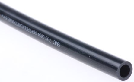 SMC TUS Druckluftrohr Polyurethan Schwarz, Innen-Ø 4mm / Außen 6mm X 20m Bis 6 Bar