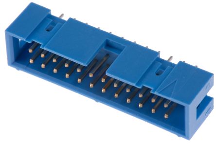 TE Connectivity AMP-LATCH Leiterplatten-Stiftleiste Stecker Gerade, 24-polig / 2-reihig, Raster 2.54mm, 1A, Ummantelt