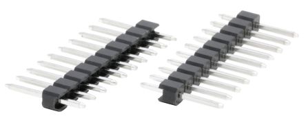 HARWIN M20 Stiftleiste Gerade, 10-polig / 1-reihig, Raster 2.54mm, Platine-Platine, Kabel-Platine,