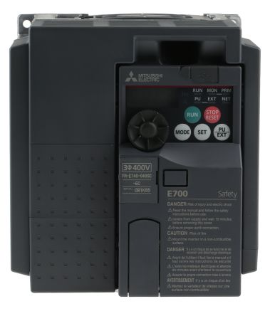 Mitsubishi FR-E740, 3-Phasen Frequenzumrichter 1,5 KW, 400 V Ac / 4 A 0.2 → 400Hz Für Wechselstrommotoren