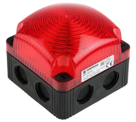 Werma BWM 853, LED Dauer Signalleuchte Rot, 115 <Arrow/> 230 V Ac X 71mm