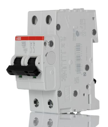 ABB S200 MCB Leitungsschutzschalter Typ C, 2-polig 32A 400V, Abschaltvermögen 6 KA System Pro M Compact