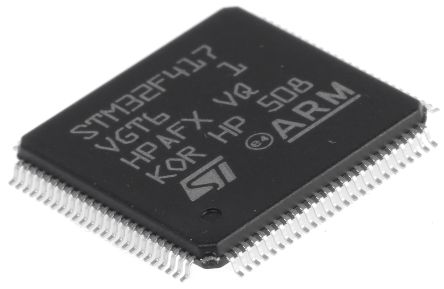 Stm32f417vgt6 Stmicroelectronics Stm32f417vgt6 32bit Arm Cortex M4f Microcontroller 168mhz 1 024 Mb Flash 100 Pin Lqfp Rs Components