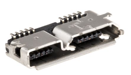Wurth Elektronik WR-COM USB-Steckverbinder 3.0 B Buchse / 1.8A, SMD
