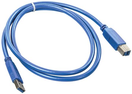 Wurth Elektronik USB-Kabel, USBA / USB B, 1m USB 3.0 Blau