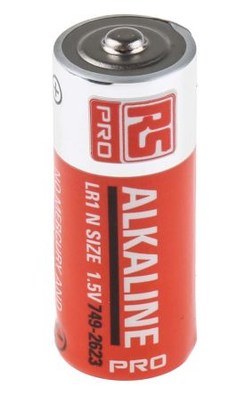 RS PRO N Batterie, 1.5V / 900mAh Alkali, Standard 12 X 30.2mm