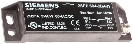Siemens Sirius 3SE6 Berührungsloser Sicherheitsschalter Aus Kunststoff 60V Ac/dc, Einmalig Codiert