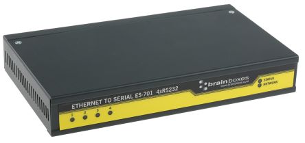Brainboxes Serieller Device Server 1 Ethernet-Anschlüsse 4 Serielle Ports RS-232 1Mbit/s 10/100Mbit/s