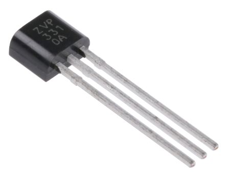 DiodesZetex ZVP3310A P-Kanal, THT MOSFET 100 V / 140 MA 625 MW, 3-Pin TO-92