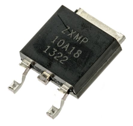 DiodesZetex ZXMP10A18KTC P-Kanal, SMD MOSFET 100 V / 5,9 A 10,2 W, 3-Pin DPAK (TO-252)