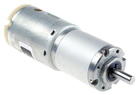 RS PRO Geared DC Motor, 21.2 W, 4.5 → 15 V Dc, 154.4 Gcm, 6000 Rpm, 6mm Shaft Diameter