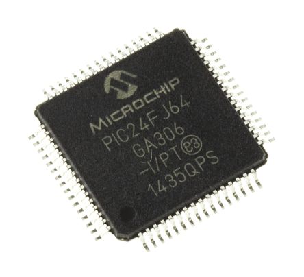 Microchip PIC24FJ64GA306-I/PT, 16bit PIC Microcontroller, PIC24FJ, 32MHz, 64 KB Flash, 64-Pin TQFP