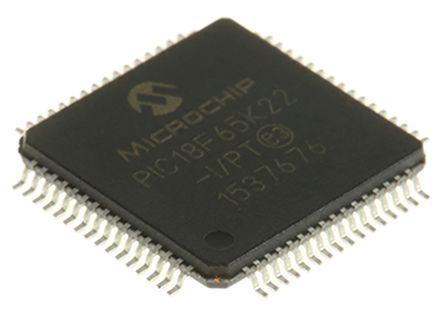 Microchip Mikrocontroller PIC18F PIC 8bit SMD 1 KB, 32 KB TQFP 64-Pin 64MHz 2 KB RAM