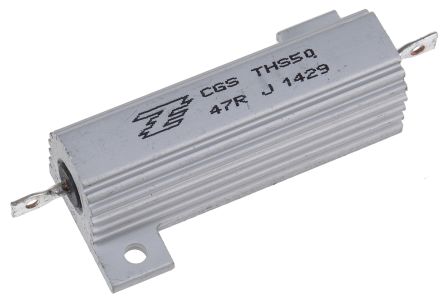 TE Connectivity, 47Ω 50W Wire Wound Chassis Mount Resistor THS5047RJ ±5%