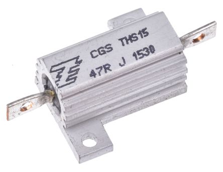 TE Connectivity, 47Ω 15W Wire Wound Chassis Mount Resistor THS1547RJ ±5%