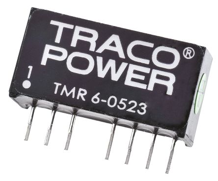 TRACOPOWER TMR 6 DC/DC-Wandler 6W 5 V Dc IN, ±15V Dc OUT / ±200mA 1.5kV Dc Isoliert