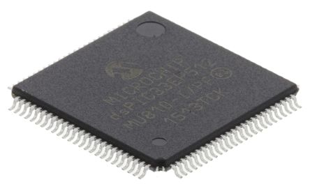 Microchip Mikrocontroller DSPIC33EP DsPIC 16bit SMD 536 KB TQFP 100-Pin 70MHz 52 KB RAM USB